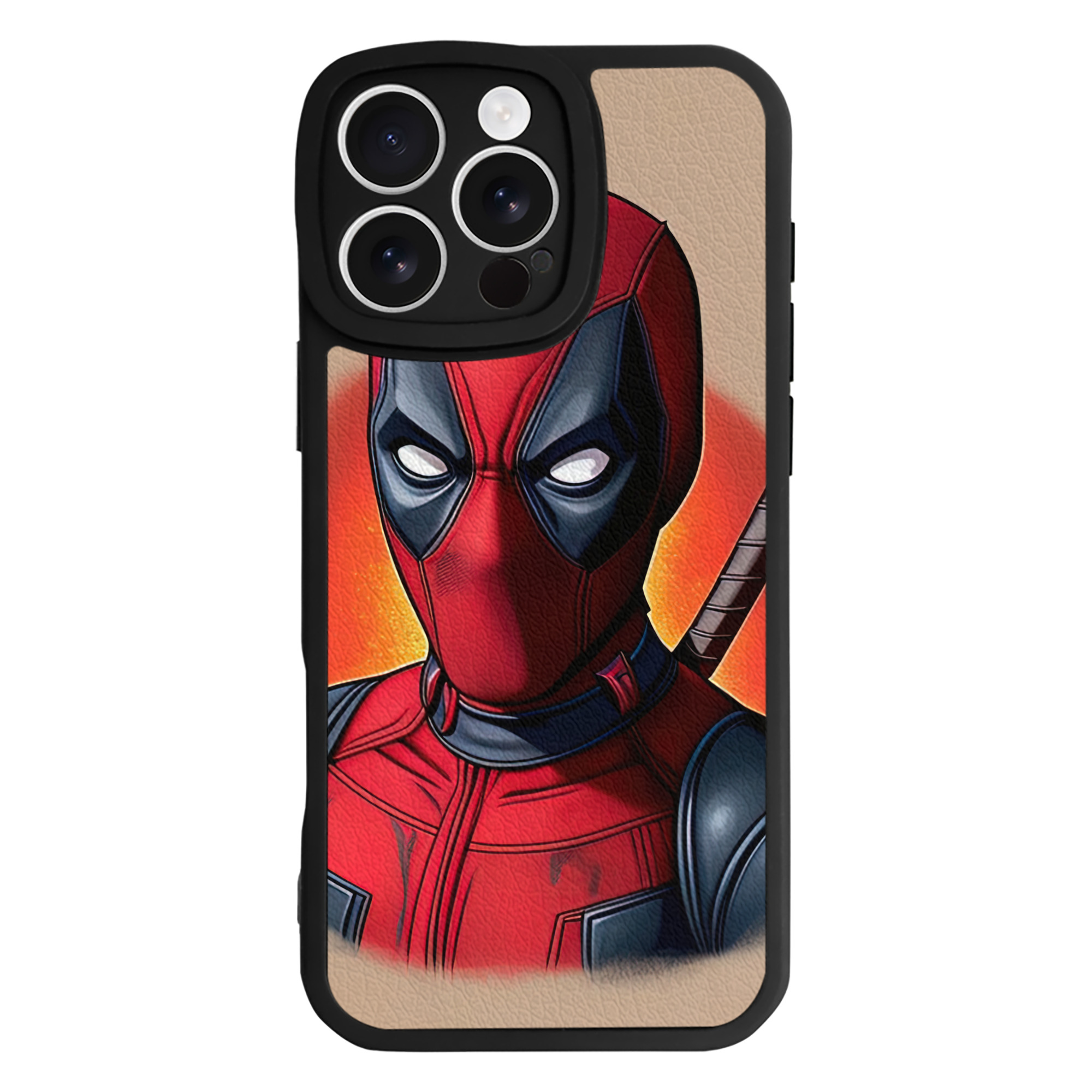 （画像用） Deadpool デッドプール 【iPhone 16シリーズ対応】シリコンスマホケース（レザー調） 材質：シリコン